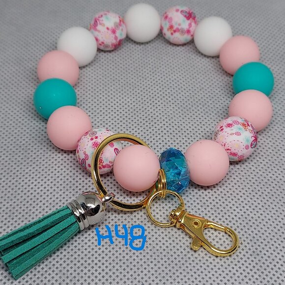 Set of 3 Silicone Keychains with Tassels - Picture 1 of 3